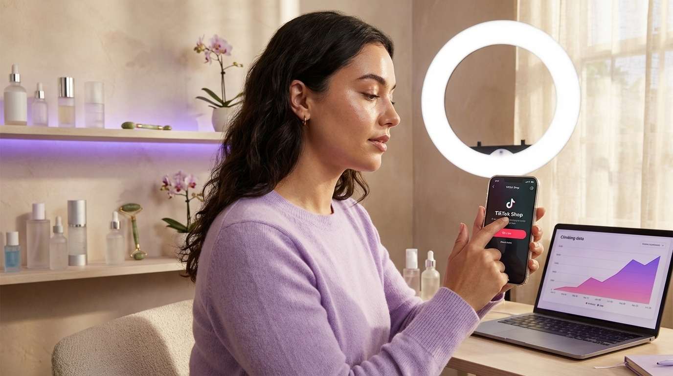Paid Media Case Studies With Roas Brea Beauty Creator Excitedly Going Live On T A
