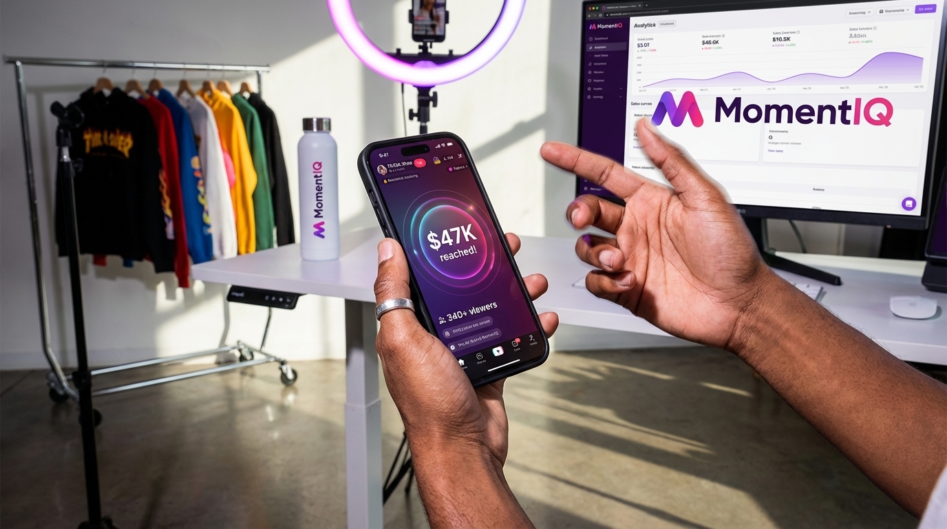 Smartphone screen showing rapid 'BUY NOW!' and 'ORDER CONFIRMED!' notifications during a TikTok Shop live stream.