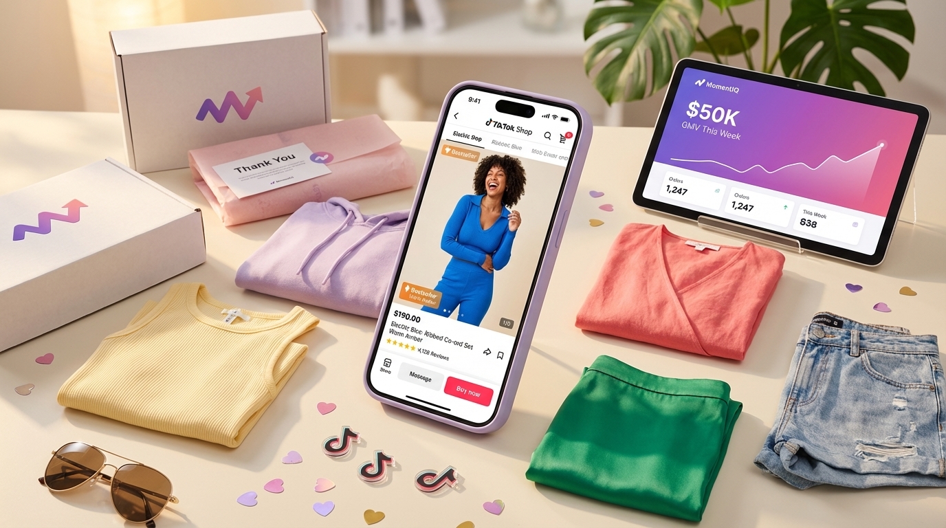 how fashion brands skyrocket on tiktok shop 5 niche strategies driving 1m in 202 flat lay of tiktok shop fashion products