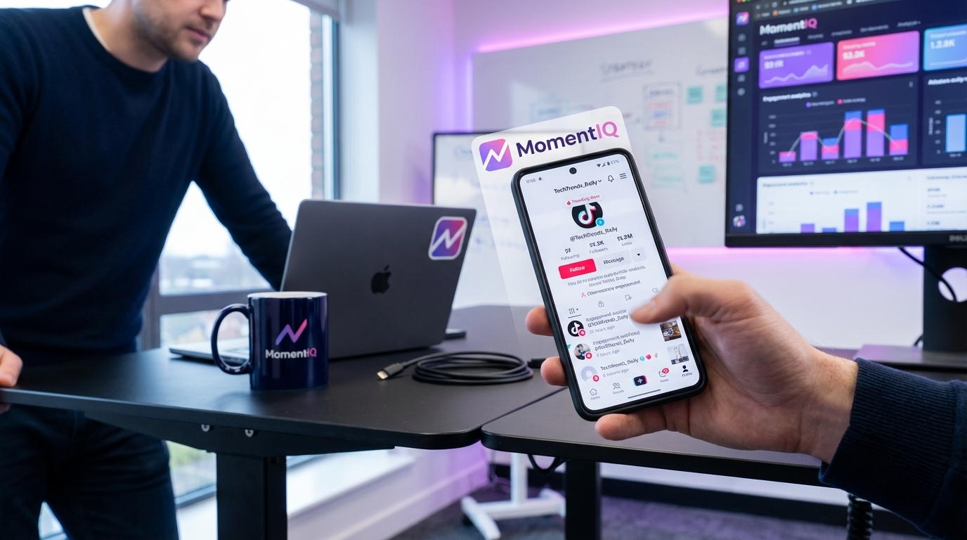 Close-up of phone showing an active TikTok Shop creator profile with a successful 'Shop' tab and product listings.