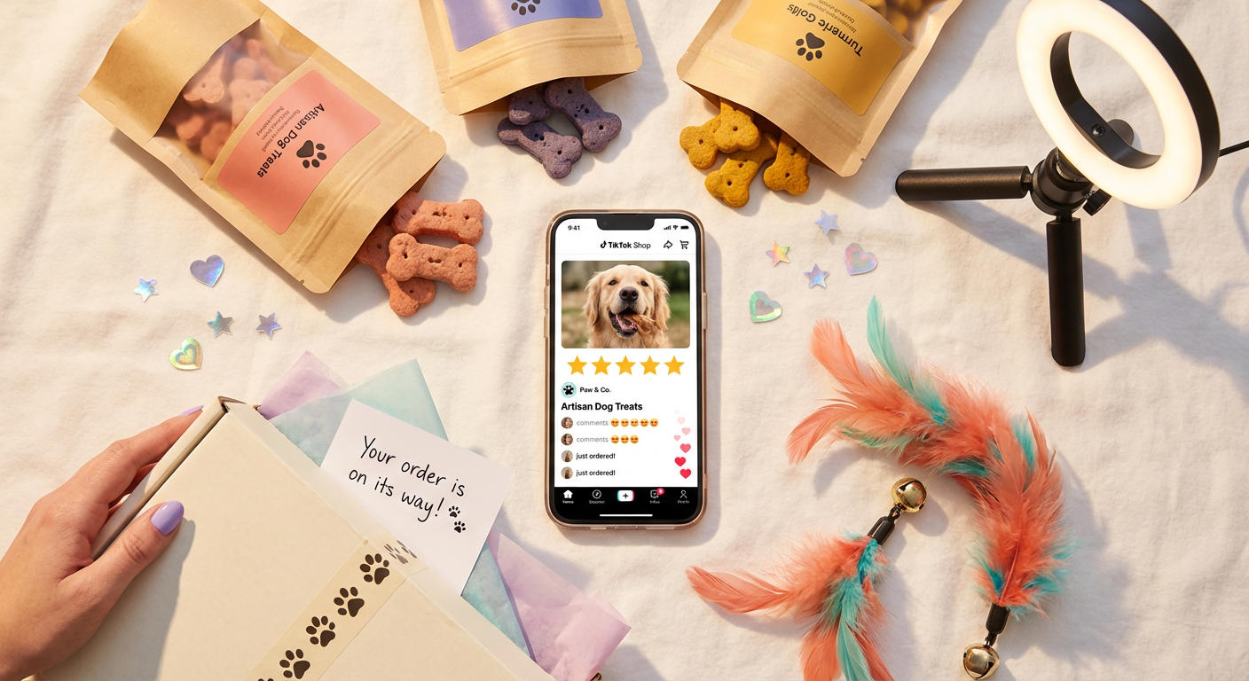 Shop 4 Influencer Campaign Case Studies Flat Lay Of Pet Products Tiktok Shop Lis A
