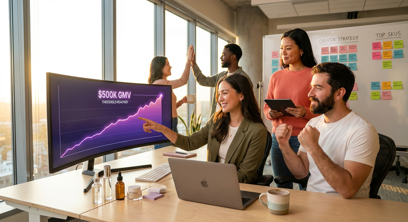 Data Driven Strategy Guide For Brands Doing Brand Team Celebrating Tiktok Shop Reven A