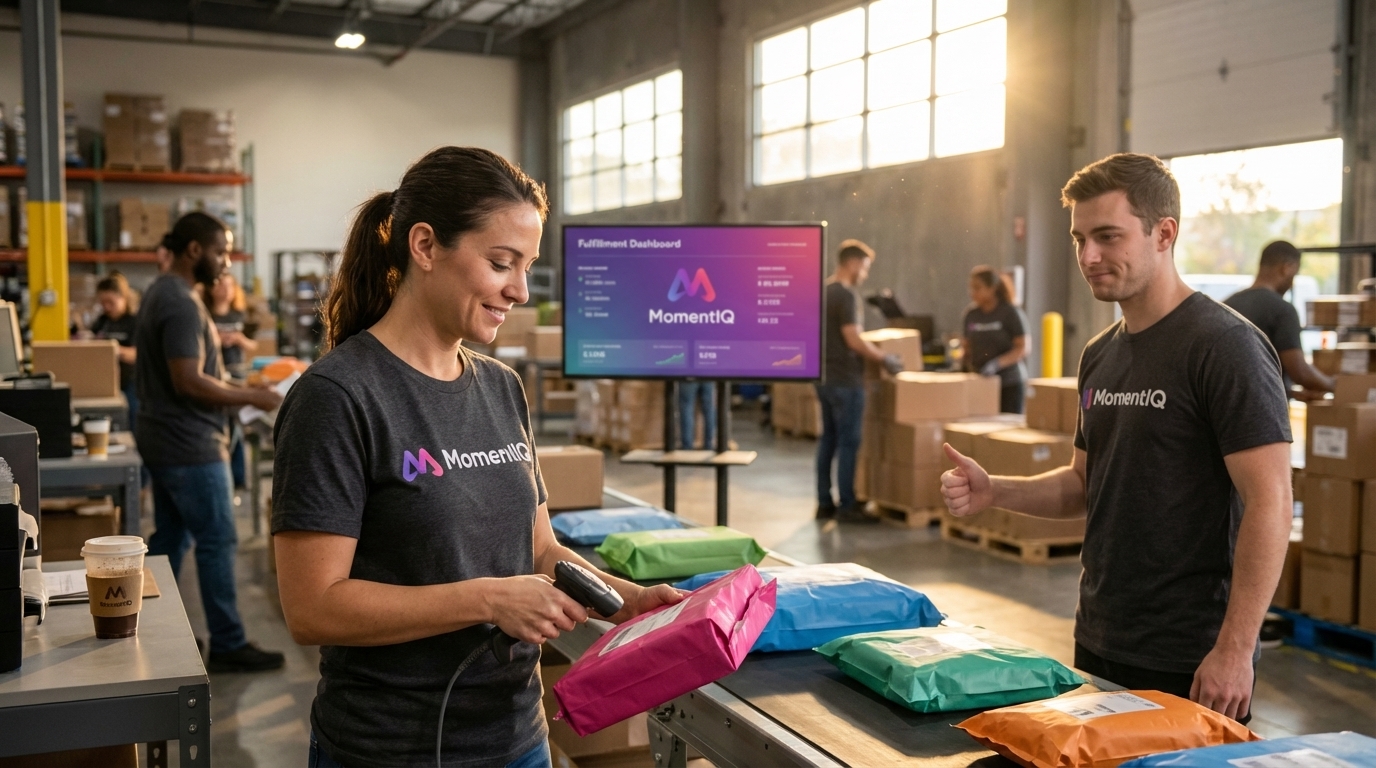 Efficient team sorting and scanning high-volume TikTok Shop orders in a busy warehouse