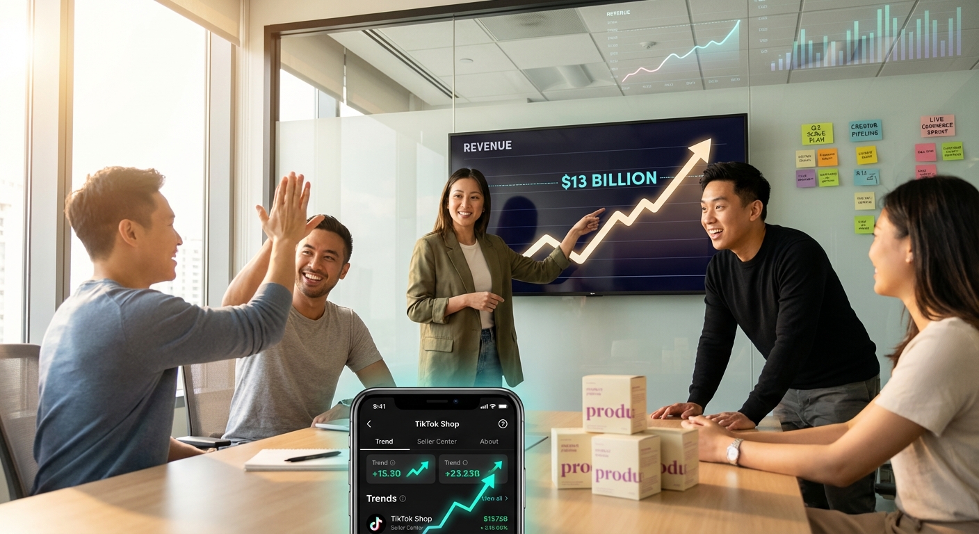 That Will Define Winners And Loser Brand Team Celebrating Tiktok Shop Reven A