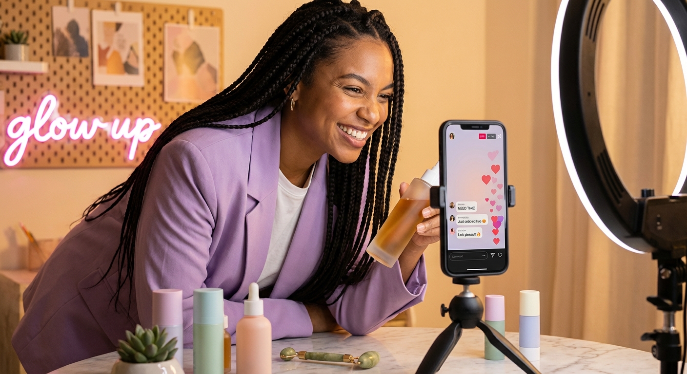 Tiktok Shop Creator Filming Product Demo A