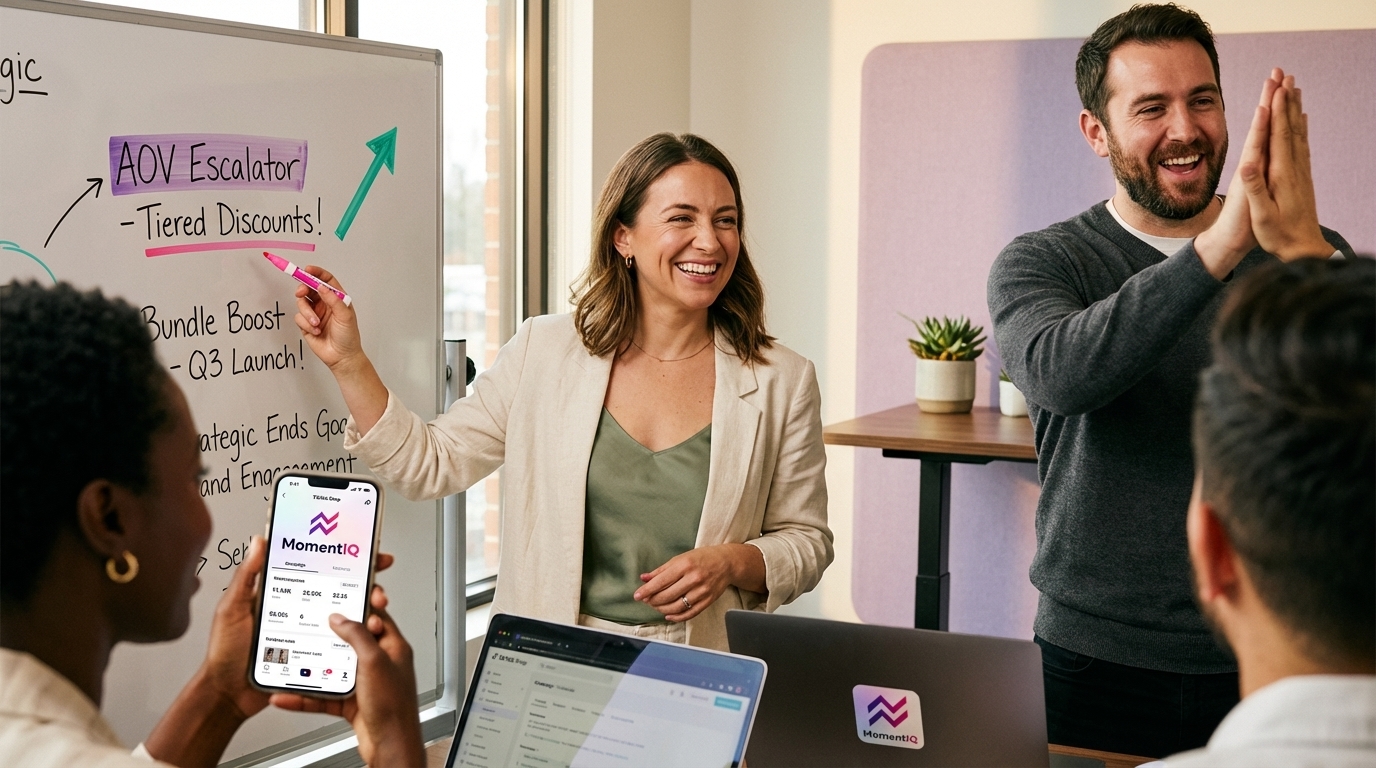 MomentIQ strategists planning an innovative TikTok Shop promotion calendar