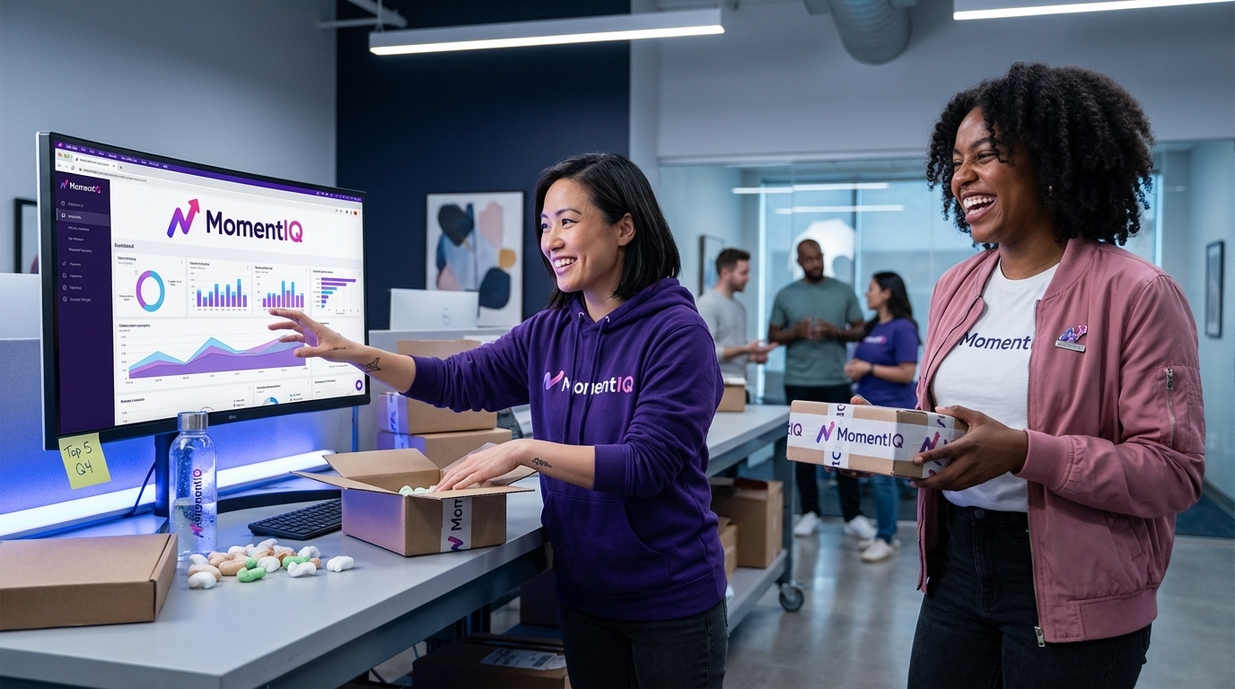 Brand team meticulously preparing a high-value TikTok Shop product seeding package for top creators