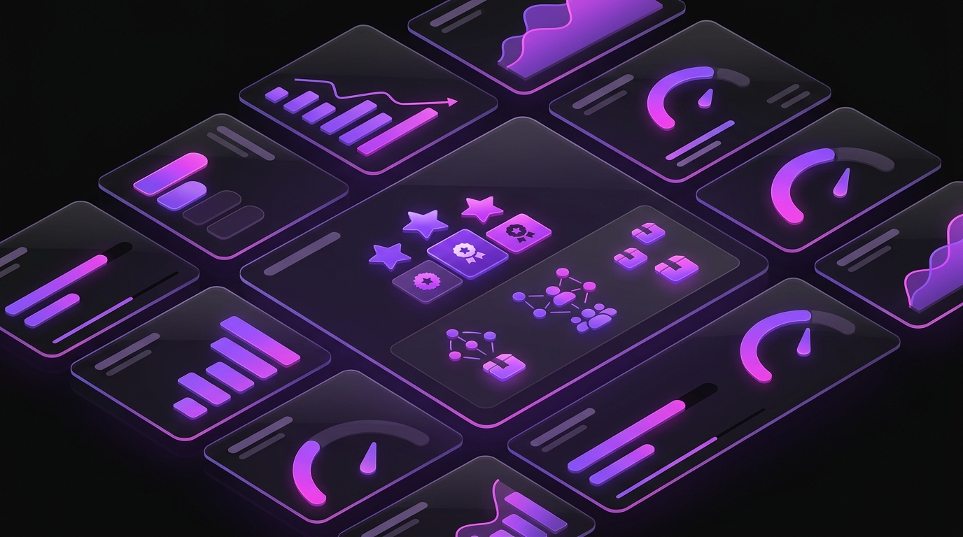Dark isometric dashboard illustration with glowing purple charts and metric tiles for "Building a Profitable TikTok Shop Loyalty Program"