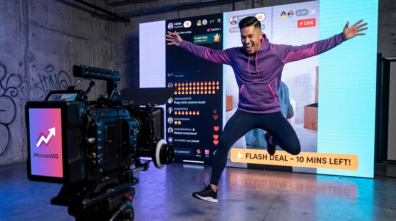 outfit during a TikTok Shop live stream.