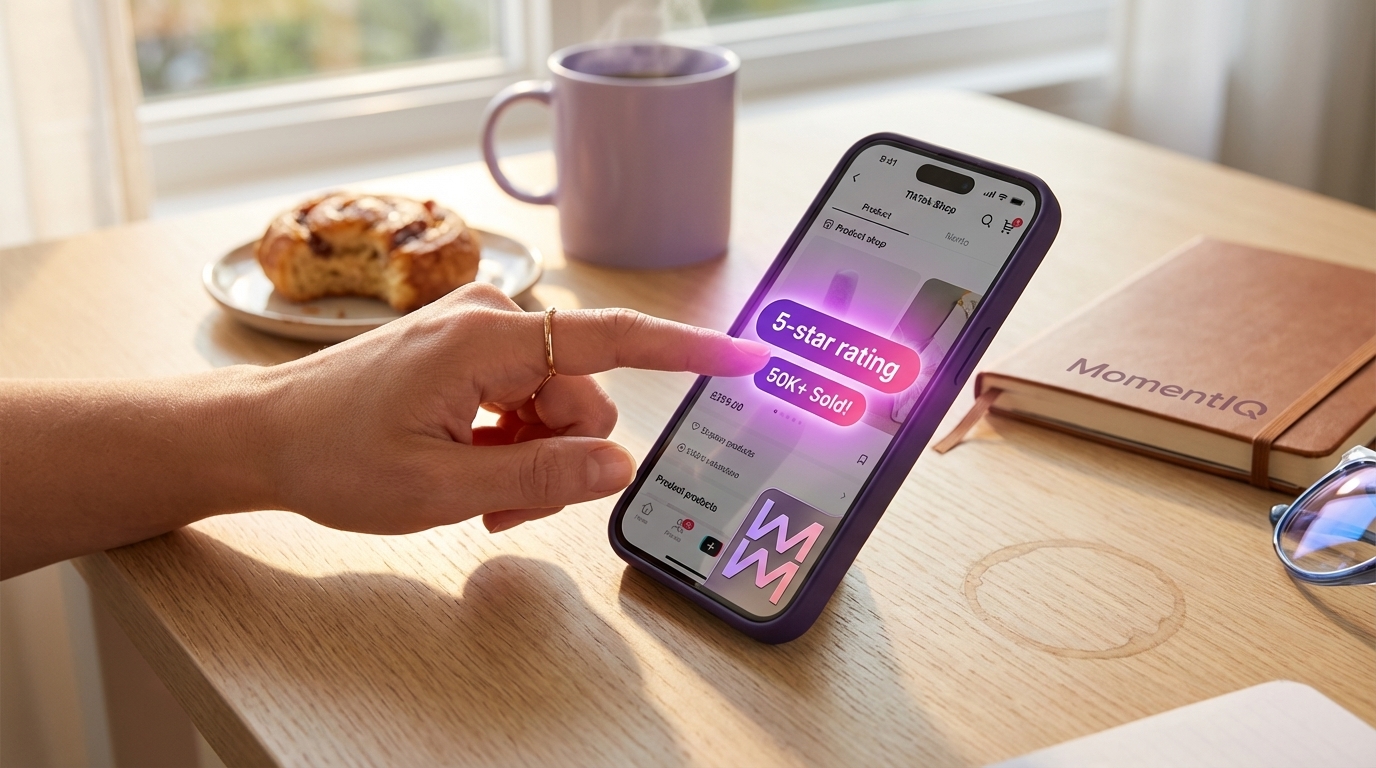 hand confidently pointing at a tiktok sh