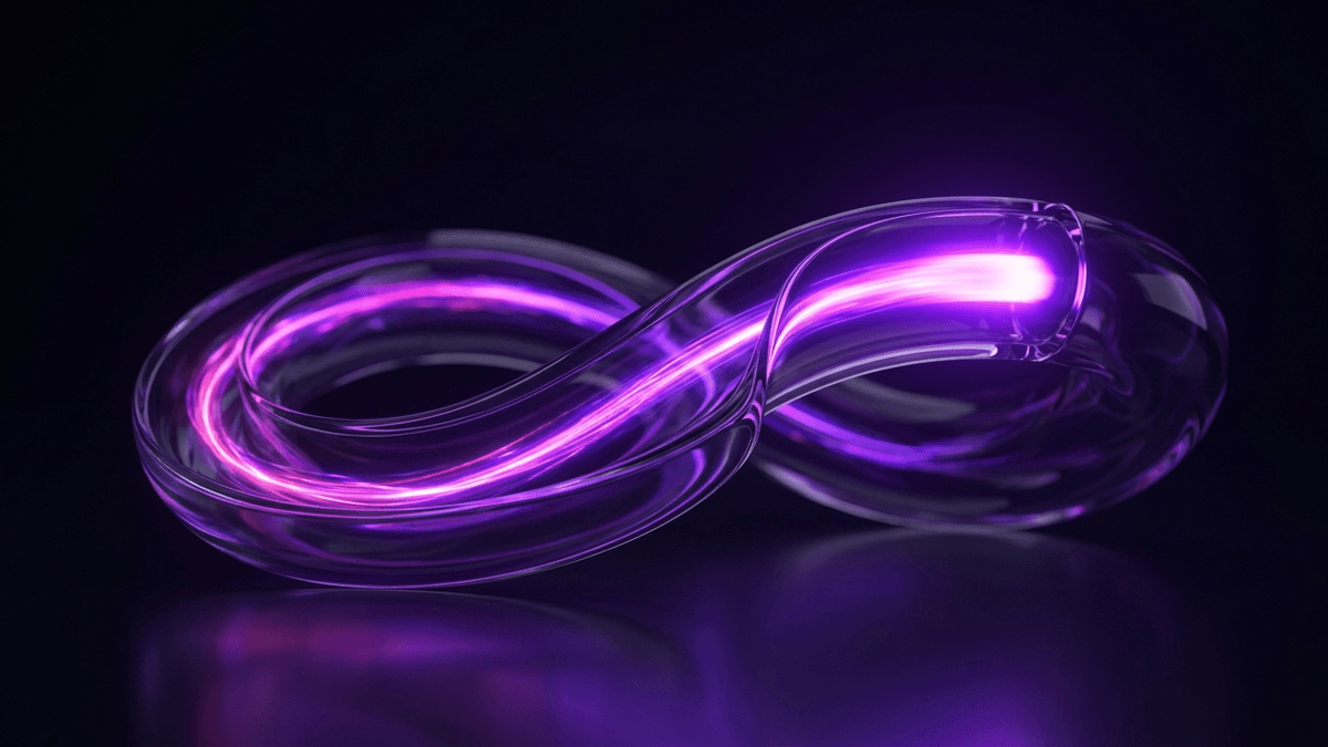 A pulse of light returning along its own path to confirm it arrived